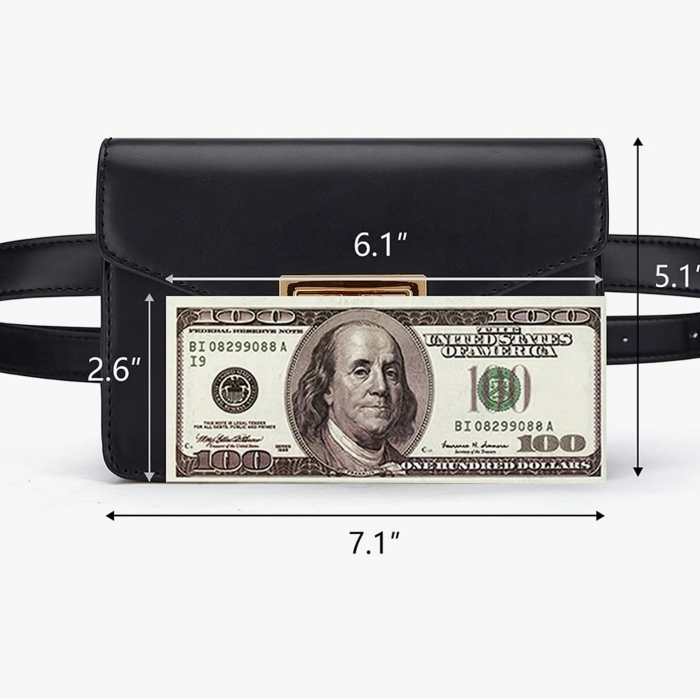 Black crossbody / Fanny pack - Picture 5 of 7